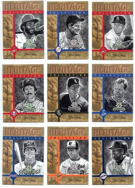 2003 Diamond Kings Heritage Collection Baseball Complete Insert Set 25