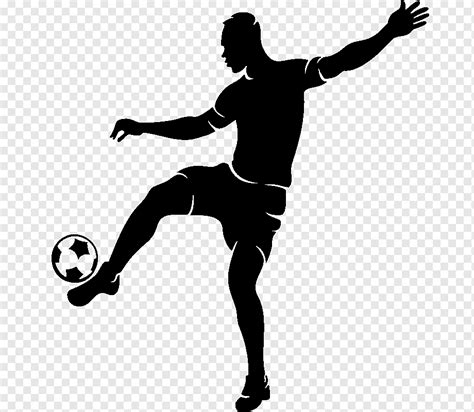 Football Player Silhouette Playing Soccer Silhouette Figures Material