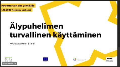 Tietoisku yrittäjille puhelimen turvallinen käyttö