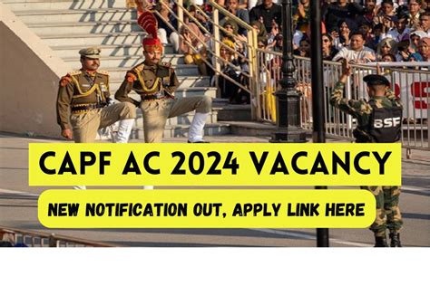 CAPF AC 2024 Vacancy New Notification Out Apply Link Here