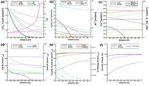 Development Of Dissolved Species Upper Panel And Mineral Phases As