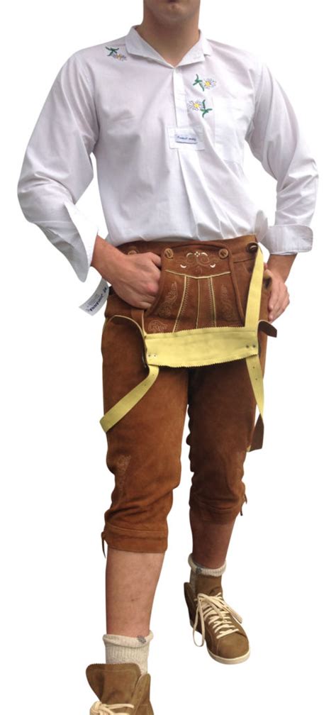 Trachten Lederhose Echtleder Braun Kniebundhose Herren Wildleder Kaufen