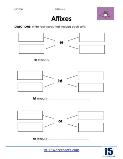 Affixes Worksheets 15