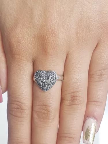 Anillo Coraz N Electrocardiograma Ajustable Plata Ley M