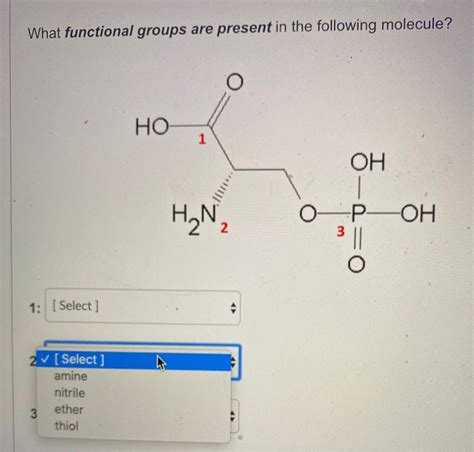 Solved What Functional Groups Are Present In The Following Chegg