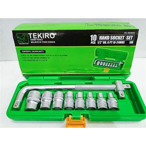 Jual Kunci Sok Set TEKIRO 1 2 Inch SET 6PT 8 24mm 10pcs SE 0604