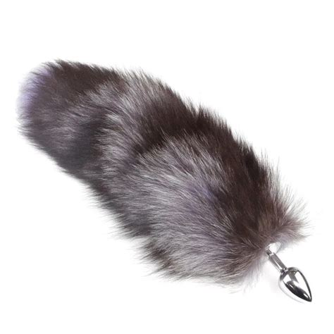 Sextoy Loup Noir Renard Queue Plug Anal Jeux Pour Adultes Acier Inoxydable Anal Perle Godemichet