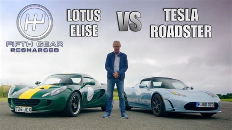 Lotus Elise Vs Tesla Roadster Ice V Electric Fifth Gear Youtube