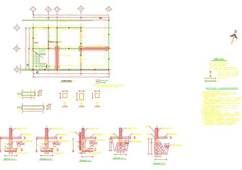 Plano De Cimentacion En Autocad Descargar Cad Kb Bibliocad