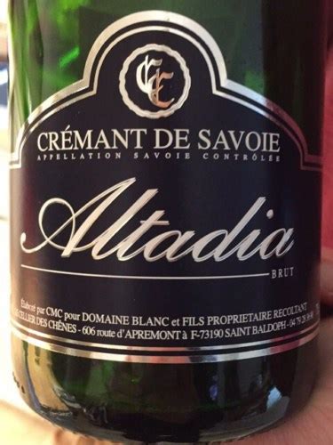 Le Cellier des Chenes Altadia Crémant de Savoie Brut Vivino US