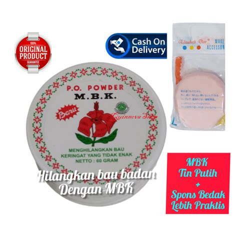 N Spons Mbk Bedak Ketiak Tin Putih Ukuran Gr Asli Herbal