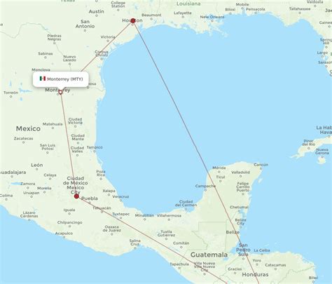 All Flight Routes From Managua To Monterrey MGA To MTY Flight Routes