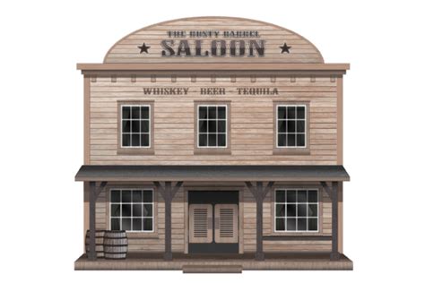 Wild West Saloon Building Clip Art Graphic By Wild West Digitals