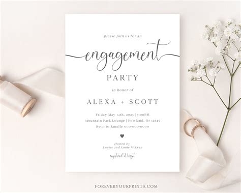 Engagement Party Invitation Template Editable Engagement | Etsy