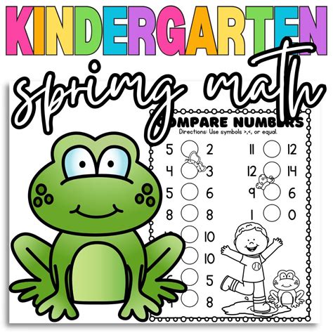 Freebie Kindergarten Spring Math Worksheets By Serendipity Math Shop Spring Math