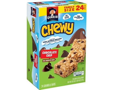 Quaker Chewy Dipps Chocolate Chip Granola Bars Nutrition Facts