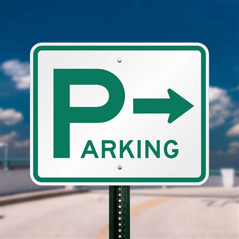 Directional Parking Sign Arrow Pointing Right Sku K 1601