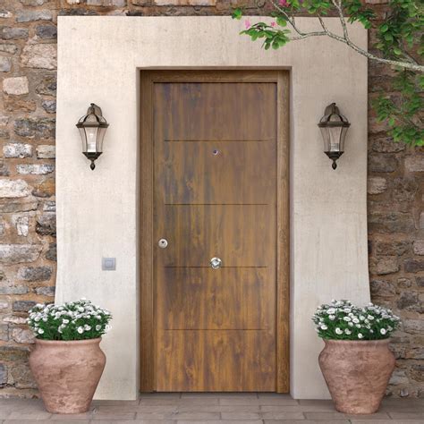 Puerta de entrada metálica Saga 1105 derecha embero de 90x210 cm