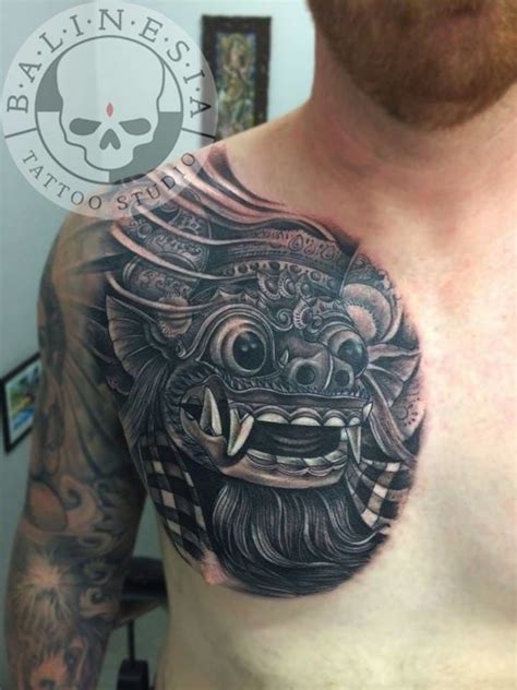 16 Fabulous Balinese Mask Tattoos • Tattoodo