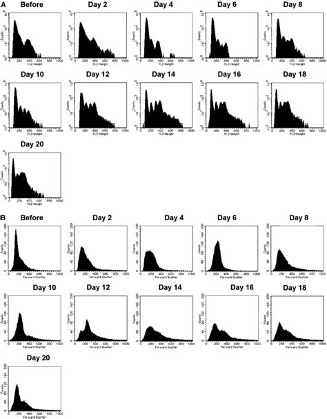 A B Flow Cytometric Analysis Of DNA Content And Cell Size In Freely