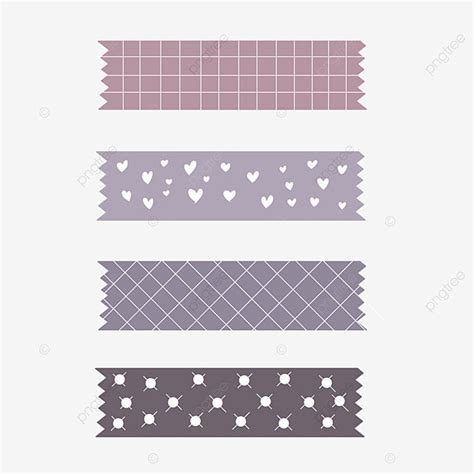 Purple Washi Tape PNG Picture Washi Tape Masking Lilac Purple Cute