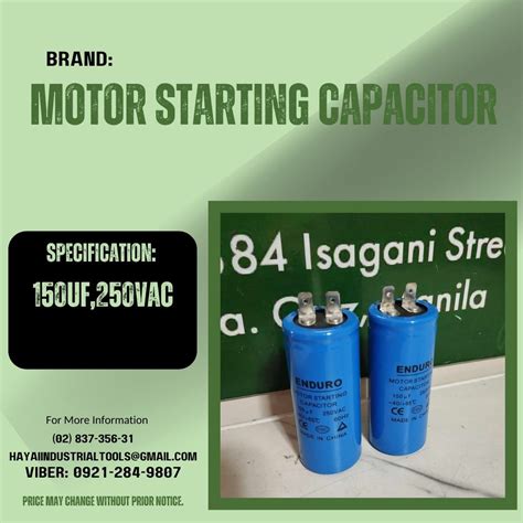Motor Starting Capacitor Commercial And Industrial Industrial Equipment