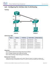 6 3 2 4 Lab Configuring Per Interface Inter VLAN Routing Docx Lab