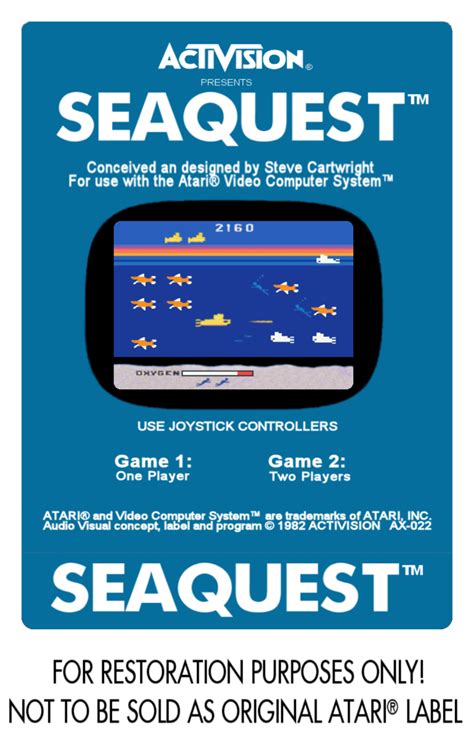 Atari 2600 Activision Label Seaquestpng Members Albums Category