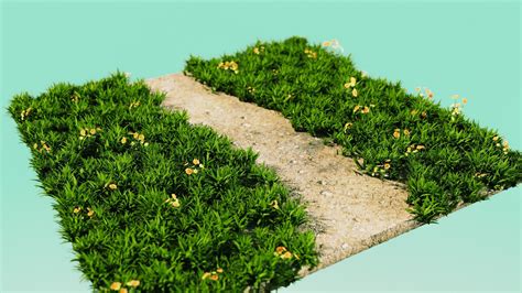 Procedural Grass Based On Geometry Node Blender Geonode Free 3d Model