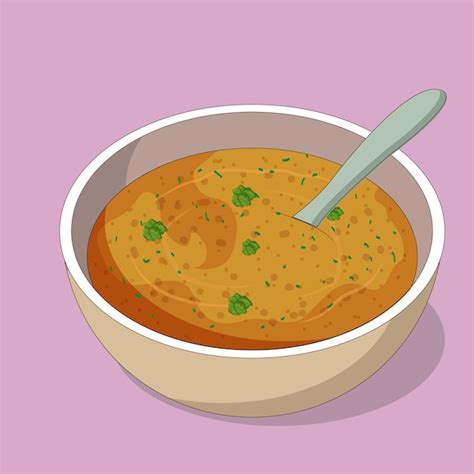 Sopa De Verduras Vector Premium