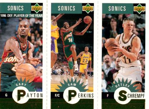 1996 SEATTLE SUPERSONICS NBA Card GARY PAYTON Collector S Choice Mini