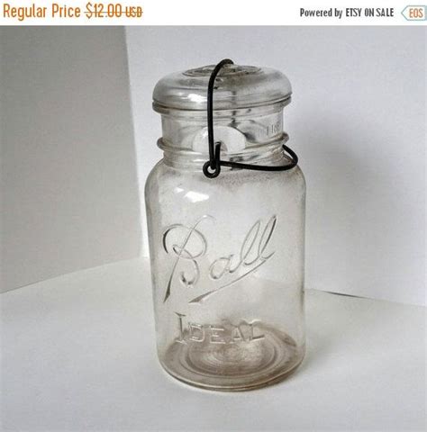 Ball Ideal Glass Jar Vintage Ball Jar Ball Ideal 11 Etsy Ball Jars Glass Jars Ball Canning