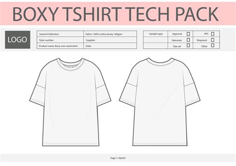 Oversized Boxy T Shirt Tech Pack Illustrator Photoshop Procreate Etsy