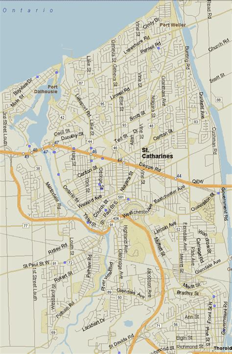 Map Of St Catharines Ontario - States Of America Map