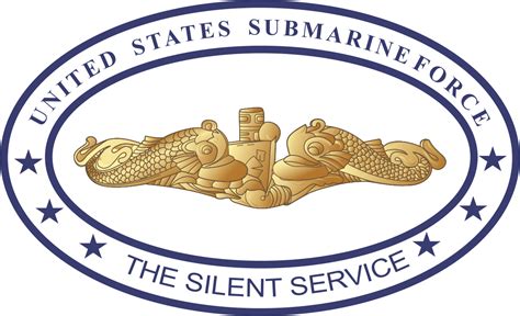 Submarine Force Silent Service With Gold Dolphins Oval Decal Submarine Gear