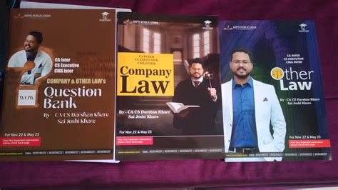 Ca Inter Law Book Unboxing By Darshan Khare Sir Youtube