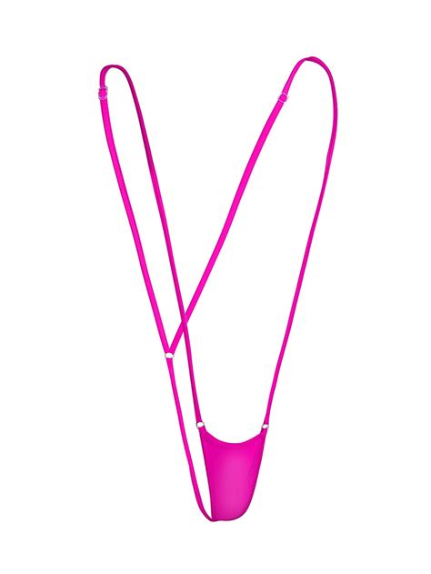 MSemis Women S Sling Shot Mini Monokini Thong Bikini Rose Free Size Walmart