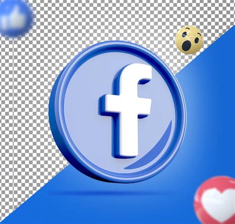 Facebook Logo Social Media D Rendern Kreativ Premium Psd Datei