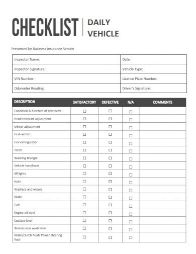 Daily Truck Inspection Checklist Pdf Infoupdate Org