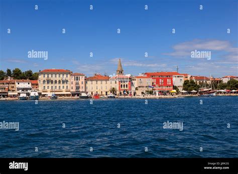 View Of Porec Skyline And Sea Istria Croatia Stock Photo Alamy