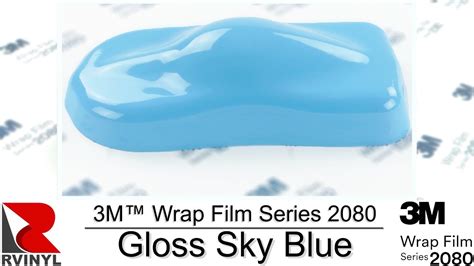 3M Wrap Film Series 2080 Gloss Sky Blue G77 Vinyl YouTube