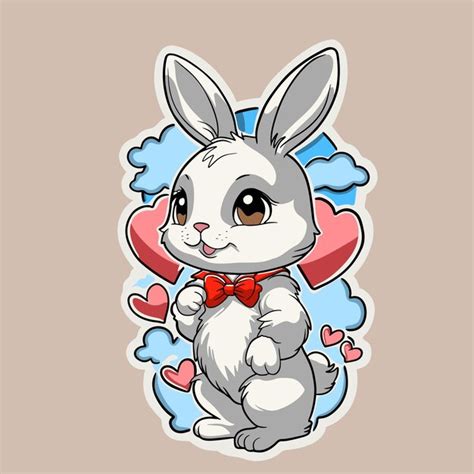 Premium Vector Premium Vector Illustration Cute Rabbit Bunny Handrawn