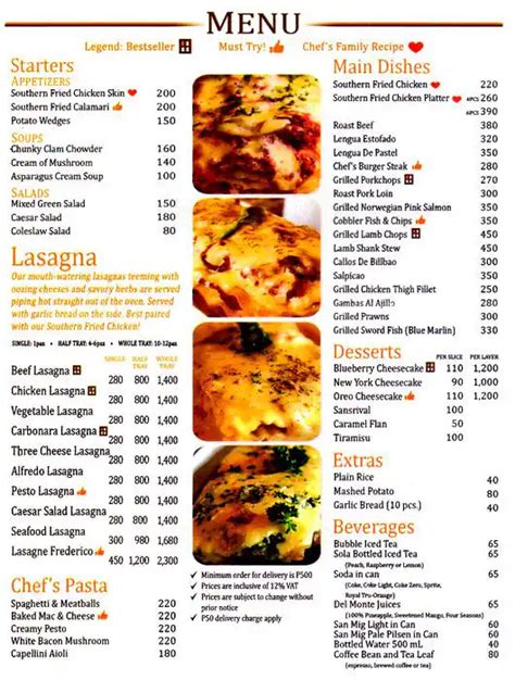 House Of Lasagna Menu Menu For House Of Lasagna Greenhills San Juan City Zomato Philippines