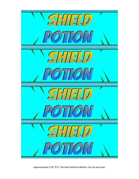 Fortnite Shield Potion Printable - DIY Inspired