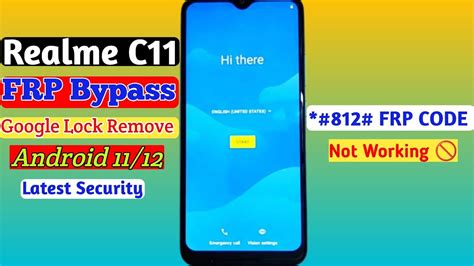 Realme C11 FRP Bypass Android 11 12 Realme C11 Google Account Bypass