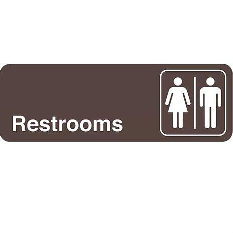 Door Sign Restrooms S 20287 Uline