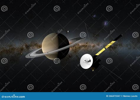 Dione Enceladus And Mimas Orbiting Around Saturn Planet D Render