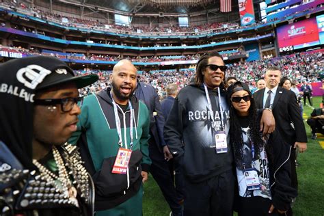 Jay Z And Blue Ivy Carter At The 2023 Super Bowl Popsugar Celebrity