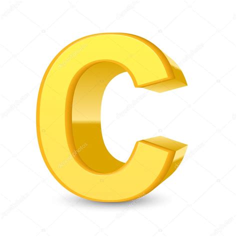 3d Yellow Letter C — Stock Vector © Kchungtw 123175336