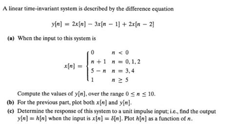 Solved Hw Problem Linear Systems A Linear Time Invariant Chegg